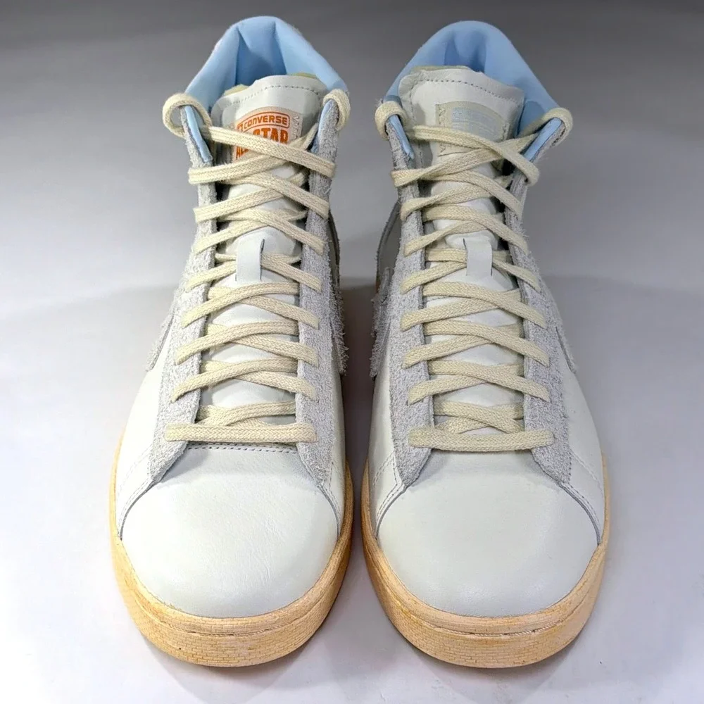NEW Converse Pro Leather Hi Sneakers M 10.5 W 12 White Chase the Drip PJ Tucker - Picture 11 of 12